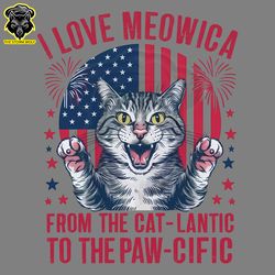 4th Of July I Love Meowica From The Catlantic PNG