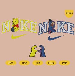 Nike X Pooh and Eeyore Embroidery File with hand