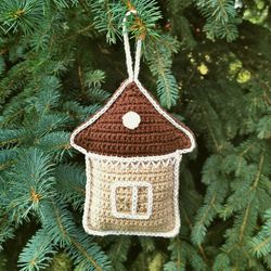 crochet gingerbread christmas decorations pattern gingerbread house christmas ornament amigurumi for beginners pattern