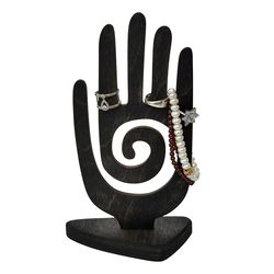 Wooden Hand-Shaped Jewelry Display Stand Holder Organizer for Earrings, Rings, Watches, Necklaces