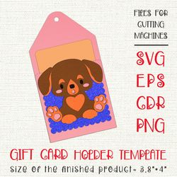Dachshund | Gift Card Holder | Paper Craft Template