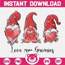 Love My Gnomies-Digital Download- Sublimation - heart Gnomes - PNG