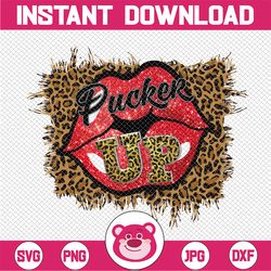 Pucker Up PNG, Sublimate Download, cheetah, love, valentines day, mouth, lips, Png for sublimation
