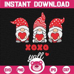 XOXO Y'all svg Valentine svg Gnomes svg png Gnomies svg Gnomes cut file Valentine shirt svg kids valentine svg Valentine