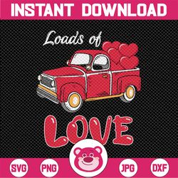 Valentines Red Truck Svg, Valentines Vintage Truck, Valentines SVG, Cricut Files, Silhouette Files, Jpeg, Png, Digital D