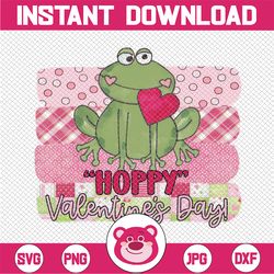Hoppy Valentine's Day Frog, Valentine Frog PNG, Pink Background PNG, Valentine Heart PNG,