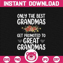Best Great Grandma Get Promoted To Great Great Grandmother Svg, Best Grandmas Svg, Digital Download