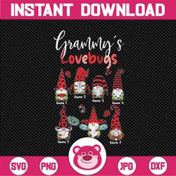 Personalized Grandma's Lovebugs Png, Personalized With Grandkids Names Png, Valentines Day Gift For Grandma Nana Mimi