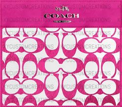 Pink Coach Purse Tumbler Wrap PNG Digital Instant Download