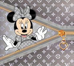Louis Vuitton Minnie Mouse Tumbler Wrap PNG Sublimation File High Quality Digital Download
