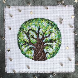 Cross stitch pattern Tree, cross stitch chart PDF