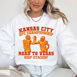 Kansas City Afc Championship Road To Vegas Keep Stackin' Svg, Football Svg, Trendy Svg, Football Svg, Cut File, Chiefs S