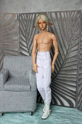 BJD clothes, Pants for SD 17 white, 65 cm doll clothes