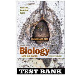 Biology Life on Earth with Physiology 11th Edition Audesirk Test Bank