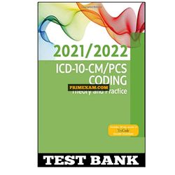ICD 10 CM PCS Coding Theory and Practice 2021 2022 Edition Test Bank