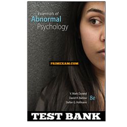 Essentials of Abnormal Psychology 8th Edition Barlow Test Bank