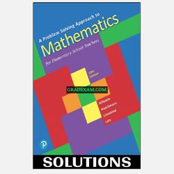 A Problem Solving Approach to Mathematics for Elementary School Teachers 13th Edition Solution Manual