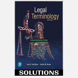 Legal Terminology 7th Edition Solution Manual