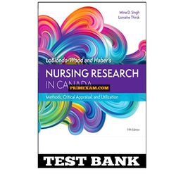 Nursing Research in Canada 5th Edition Singh Test Bank