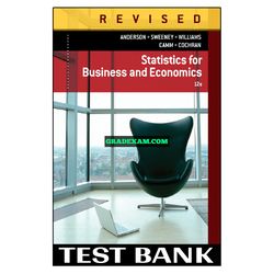 Statistics for Business and Economics Revised 12th Edition Anderson Test Bank