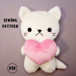 Cat Plush Pattern & Sewing Tutorial (in 2 sisez)