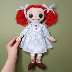Creepy Raggedy Ann Doll Handmade