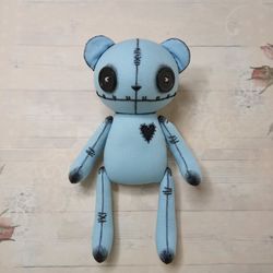 Creepy Teddy Bear - Handmade Doll