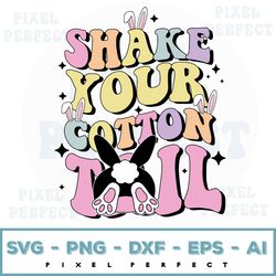 Shake Your Cotton Tail png, Funny Easter png, Easter bunny png, Easter bunny ears, Bunny png, Retro Easter png, Easter s