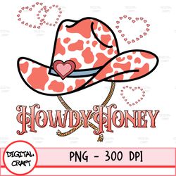 Howdy Honey Png, Retro Valentine's Day Png, Trendy Valentine's Png, Western Valentine's Png, Trendy Western Png, Digital