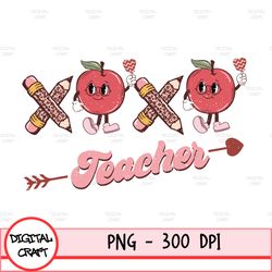 Valentines Day Png Sublimation, Xoxo Teacher Printable, Cute, Funny Teacher Valentine's Day Digital, Love Clipart, Happy