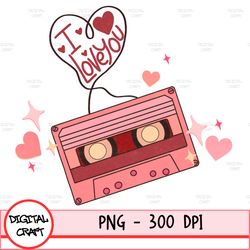 Valentine Png, Love Png, Radio Cassette Png, Xoxo Png, Heart Png, Valentine's Day PNG, Valentine Love Png, Retro Png