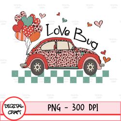 Love Bug Png, Hobo Valentine Png, Valentine Beetle Sublimation, Retro Valentine Print File