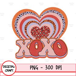 Xoxo Png, Xoxo Valentines Sublimation Design, Valentine Png, Valentines Day Png, Valentines Png, Retro Valentine Png