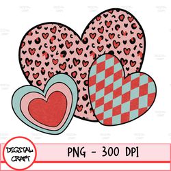 Valentine's Day Hearts Png Sublimation Design Download, Valentine's Day Png, Western Heart Png, Sublimate Designs
