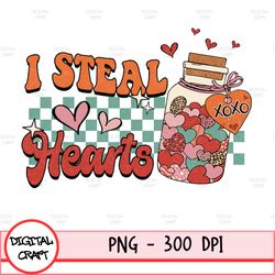 Valentine Png Digital Download, Hand Drawn Digital Design, Sublimation Download, Whimsical Hearts, Dino, Dinosaur, Boy D