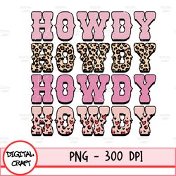 Howdy Png, Western Cowboy Png, Western Png, Retro Png, Cow Skull Png, Leopard Print Png, Sublimation Designs, Digital