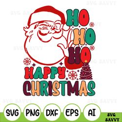 Ho Ho Ho Christmas With Santa Svg, Svg Design Download, Christmas Svg, Merry Christmas Svg, Svg Designs Download