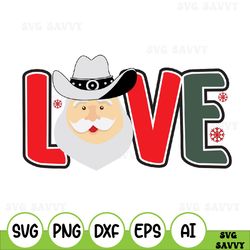 Love Christmas Santa Svg, Santa Christmas Svg, Svg Design, Digital Download, Svg, Christmas Santa, Xmas Svg