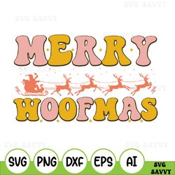 Christmas Svg, Merry Woofmas Svg, Santa Hat Svg, Png, Svg File For Cricut, Sublimation Designs Downloads