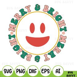 Merry And Bright Svg File, Digital Merry And Bright, Merry And Bright Svg, Digital Download