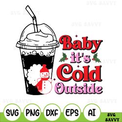 Baby It's Cold Outside Svg, Buffalo Plaid Snowman Svg, Cut File, Cricut, Commercial Use, Silhouette