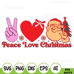 Peace Love Christmas Svg, Funny Christmas Shirt Svg, Christmas Tree Svg, Popular Png, Svg Files For Cricut, Sublimation