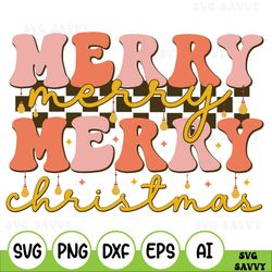 Merry Christmas Svg, Christmas Svg, Merry Christmas Png, Retro Christmas Decor, Christmas Shirt, Christmas Decor