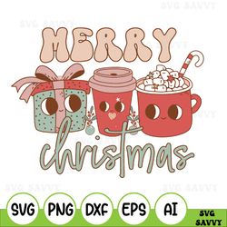 Merry Christmas Svg, Christmas Svg, Merry Christmas Png, Retro Christmas Decor, Christmas Shirt, Christmas