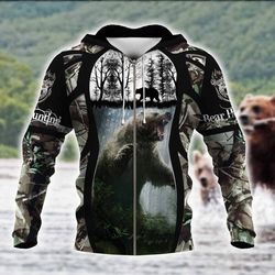 hunting bear men nk hoodie