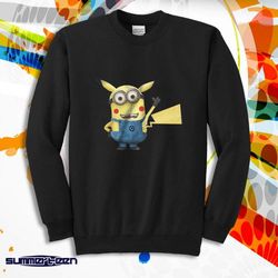 pikachu pokemon minion despicable me men&8217s sweatshirt