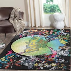 Pokemon Area Rug Carpet Gaming Floor Decor 1911222 Area Rug For Living Room Bedroom Rug Home Decor