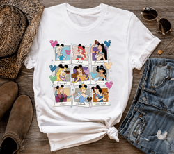 Retro Disney Princess Polaroid Girls Shirt, Disney Family Vacation Shirt, Disney Birthday Shirt, Custom Disney Princess