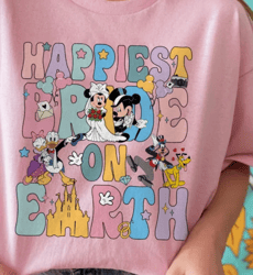 Happiest Bride on Earth Bride Squad png, Disney Mickey & friends Bachelorette Party Tee, Wedding Gifts Idea, Maid of Hon