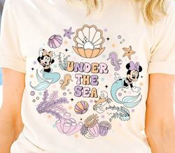 Under The Sea Minnie Mouse Mermaid Disney Summer png, The Little Mermaid Disney Girl Trip png, WDW Disneyland Minnie Ari